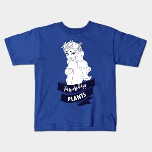 Powered by plants - vegan vegetable fruit healthy vegetarian Kids T-Shirt